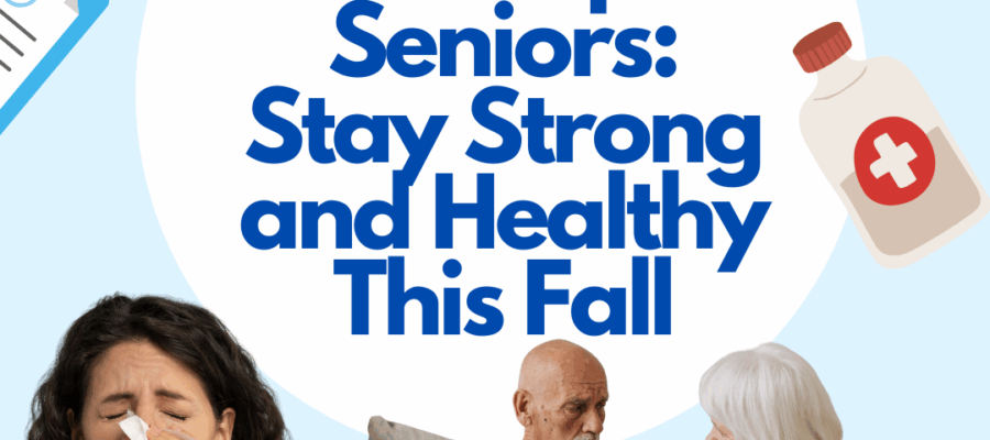 “Caregiver helping senior man at home during cold and flu season”